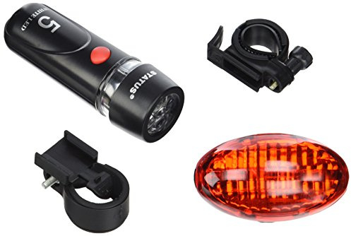 STATUS Bicycle Lights | Bicycle LED Flashlights | Front and Back Lights | 4 x AAA and 2 x AAA Batteries (not included) | SLEDCLS1PKX5