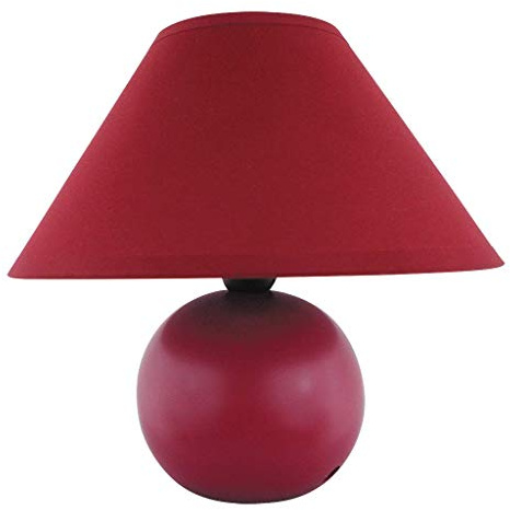 RABALUX 4906, Ariel Tischleuchte, Keramik, 40 W, E14, rot, 20 x 20 x 19 cm