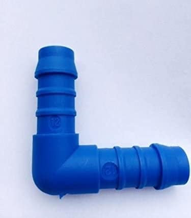 12mm ELBOW PLASTIC BARBED CONNECTOR PIPE HOSE JOINER TUBING AIR FUEL WATER PIECE