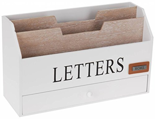 Mazali Schreibtisch-Organisator Holz Duo Tone, Multicolour, 30 x 11 x 18 cm