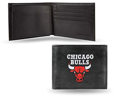 Rico Industries NBA Geldbörse aus besticktem Leder, Chicago Bulls