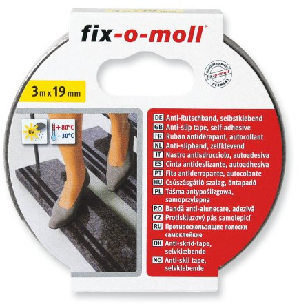 Suki Band, rutschfest, selbstklebend, Schwarz, 3 m x 19 mm