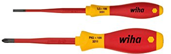 Wiha VDE Slotted/ PH2 Slim Fix Screwdriver Set (2 Pieces)