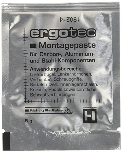 Ergotec Montagepaste Box mit 40 Stück, je Päckchen 5 g Inhalt, für Carbon Alu und Stahl geeignet