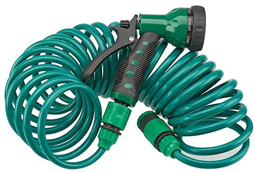 Pompa da giardino a spirale da 30 m, retrattile, con erogatore a pistola