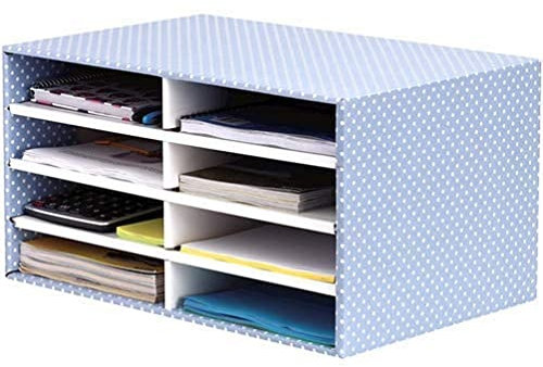 Bankers Box Sortierstation für den Schreibtisch, aus 100% recycelter Wellpappe, schneller Aufbau dank Fastfold, stabil stapelbar, Farbe: blau/weiß, 1 Stück