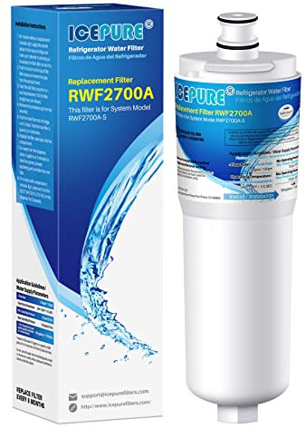 Filtro dell'acqua per frigorifero IcePURE CS-52, compatibile con Bosch 640565, Whirlpool WHKF-R-PLUS, EVOLFLTR10, 3M Cuno CS-52, CS-51, CS-450, CS-451, CS-452, CS-512, 5553629, 5586605, W; 10855 90, confezione da 1