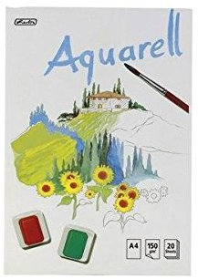 herlitz Aquarell-Block, 210 x 298 mm, Inhalt: 20 Blatt