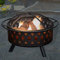 Pure Garden Feuerstelle – 81,3 cm große Holzfeuerstelle für den Außenbereich, mit Sichtschutz, Schürhaken und Abdeckung, Outdoor-Feuerstellen für Hinterhof, Deck oder Terrasse von Pure Garden