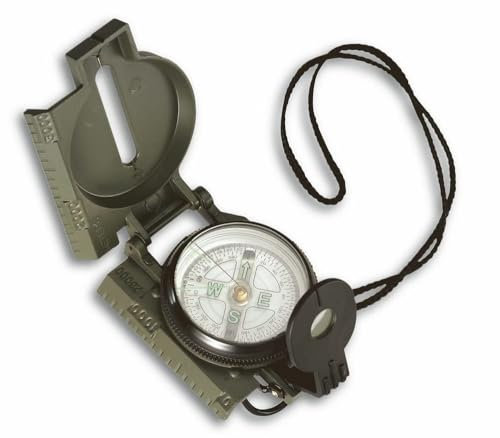 TFA Dostmann Unisex Erwachsene 42.1004 Marschkompass, Schwarz, 80 x 60 mm, Grün, (L) 58 x (B) 25 x (H) 77 mm