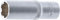 BGS 2948 | Steckschlüssel-Einsatz Super Lock, tief | 12,5 mm (1/2) | SW 18 mm | lang | Wellenprofil | CV-Stahl