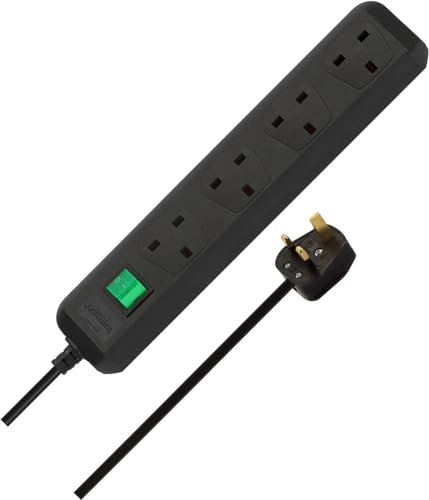 Brennenstuhl Eco-Line extension socket 4-way black 1,5m 05VV-F 3G1,25 *GB*