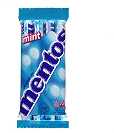 Mentos Bonbons Tendres à la Menthe 4 Rouleaux de 38 g
