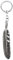 sourcing map Plume En Forme De Pendentif Porte-clé Porte-clé Porte-clés 13.5cm Argent Gris - Femme, Gris argenté, Longueur 13,50cm