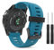 MoKo Armband Kompatibel mit Garmin Fenix 3/3 HR/Fenix 5X/5X Plus/Tactix Charlie/Descent Mk1/Quatix 3, Silikon Ersatzarmband Sportarmband Uhrenarmband mit Werkzeug, Blau