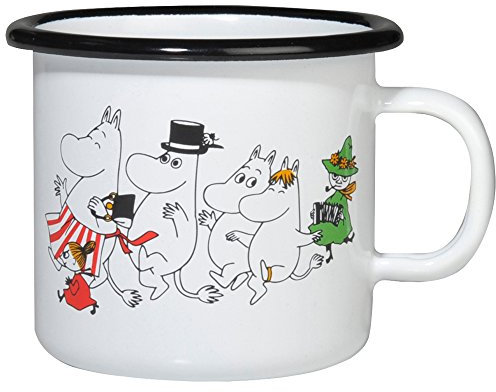 Muurla Moomin Kleine Tasse aus Emaille, Motiv: Moomin Valley