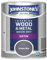 Johnstone's - Wood & Metal Paint - Satin Finish - Urban Sky - 750ml - Water Based - Non Drip & Quick Drying - Radiator Paint - Low Odour - Dry in 1-2 Hours - 8m2 Coverage per Litre