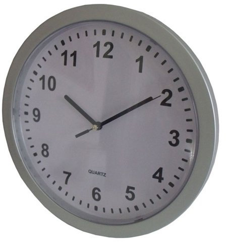 Mauk® Safe Wanduhr Analog | Schlüsseltresor/Box | Metallgehäuse rund | präzises Quarz Uhrwerk | Medizin Hausapotheke/Badezimmerschrank & diskrete Aufbewahrung von Wertgegenstände