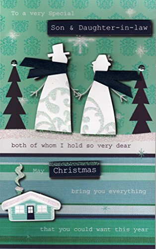 Second Nature amp; Daughter Son-In-Law, 3D-Weihnachtskarte, Motiv Gedicht, Design Message