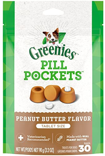 Greenies Pill Pockets mit echten Peanut Butter Leckerlis für Hunde