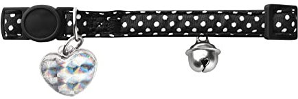 GLOSSY DOTS Katzenhalsband, One-Size, schwarz