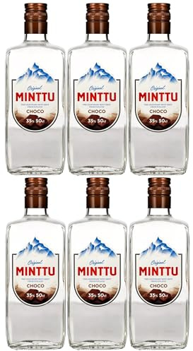 6x Minttu Choco Mint Schnaps 35% 0,5L
