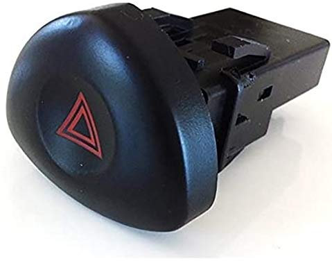 Bouton Warning Noir Feux DE DETRESSE Compatible avec Clio 2 @Pro-Plip
