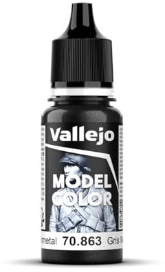 Vallejo, Model Color, Acrylfarbe, 17 ml Metallic Gunmetal Grey