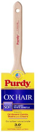Purdy 144300030 Ox Hair Series Thin Trim Brush, White, 3