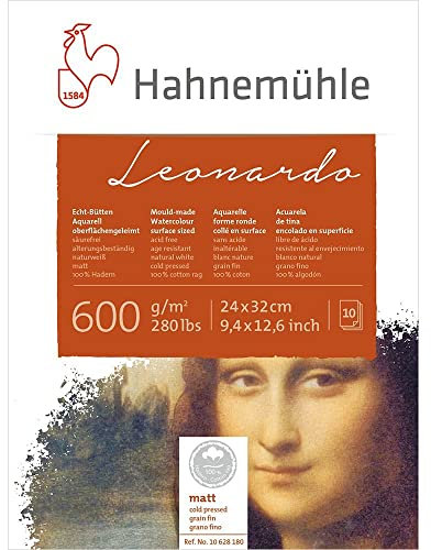 Aquarellblock Leonardo matt 600g/m², 24x32cm, 10Blatt