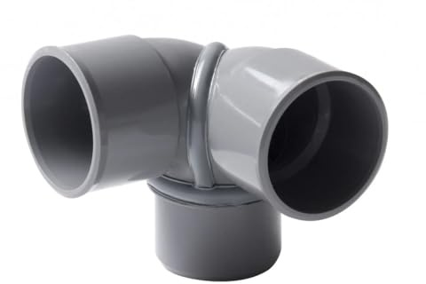 coude pvc double - mâle / femelle - 87 degrés30 - equerre - diamètre 40 mm - nicoll ceh88mf