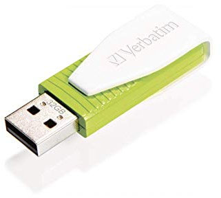 Verbatim Store 'n' Go Swivel USB Flash Drive 32 GB - USB 2.0 - USB memory stick - for laptop notebook ultrabook TV car stereo - USB 2.0 stick - with swivel cap - eucalyptus green