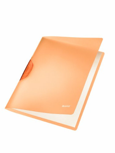 Leitz 41760099 Klemmmappe ColorClip Rainbow, A4, PP Vorteilspack (6, orange)