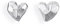 Drachenfels edle Ohrstecker aus der Kollektion Heartbreaker in Echtsilber/Ohrstecker Set Silber 925 Sterling/Elegante Design Ohrringe für Damen in Herzform/D HE 26/AG