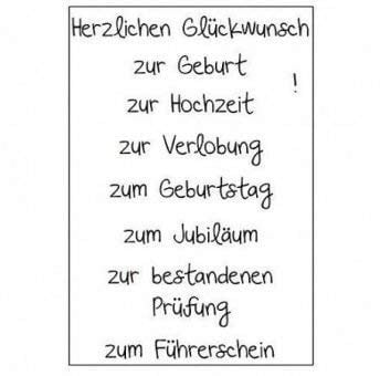 Efco Stempel Clear Herzlichen Glückwunsch 1 , transparent, A7/ 74 x 105 mm, 9-teilig