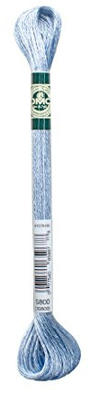DMC 1008F-S800 Shiny Radiant Satin Floss, Sky Blue, 8.7-Yard