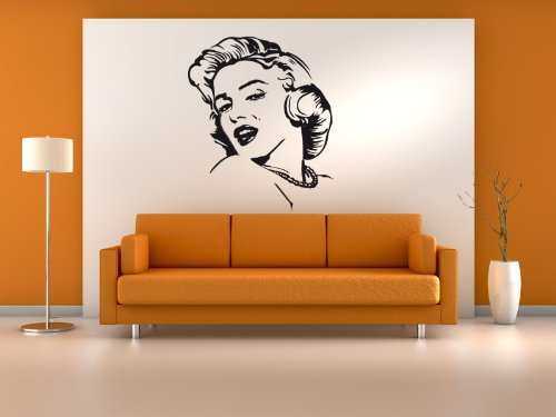 PrimeStick Wandtattoo Wandaufkleber Marilyn Monroe #81A 57cm x 67cm