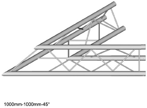 DT 23 C19-L45, 3-Punkt Truss 45° Ecke, 2-weg