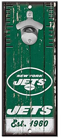 Wincraft BOTTLE OPENER Wood Sign - NFL New York Jets