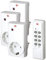 Brennenstuhl Funkschalt-Set RCS 1000 N Comfort, 3er Funksteckdosen Set (mit Handsender und erhöhtem Berührungsschutz) weiß