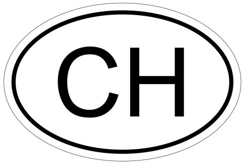 Kiwistar - Autoaufkleber - 10x6,6 cm - außen klebend - Schweiz CH 10 x 6,6cm Autoaufkleber Sticker Aufkleber KFZ Flagge Fahne