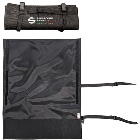 Ambrogio Sanelli, Rotolo Porta coltelli Chef, Custodia per 6 Coltelli/Accessori, Adatto per Lame fino a 30 cm, 2 Fibbie Regolabili e Maniglia per il Trasporto, Pratico e Sicuro, 48 x 62 cm