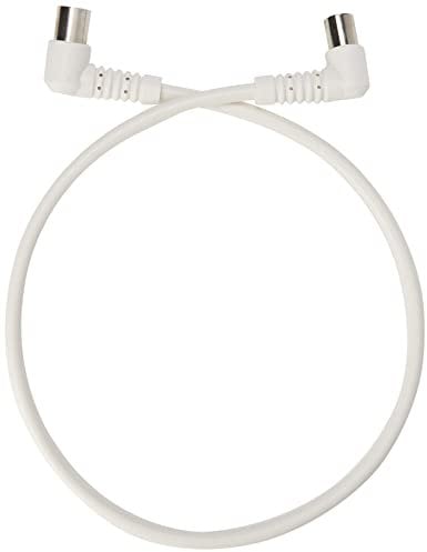 PRO SIGNAL JR9008A/0.5M WHITE-ROHS TV Aerial Lead, 90 Degree Coax Plug to 90 Degree Coax Socket 0.5m White