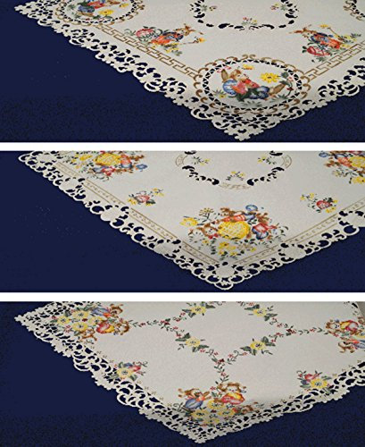 Bowatex Tischdecke Creme Osterhase Osterei Bedruckt Eckig FA (85x85 eckig 8104)