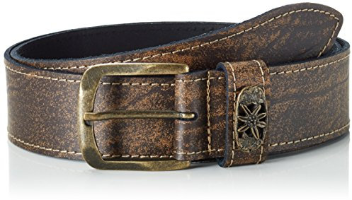 Werner Trachten Unisex Gürtel Trachtengürtel, Gr. 85 cm, Braun (braun rugato 565)