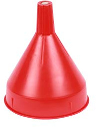 WirthCo 32002 Red Safety Funnel with Screen/Strainer Funnel for Oil, Fuel, Gas, and Automotive Large 2 Quart Capacity