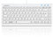 Perixx Periboard-407, Mini Clavier USB Filaire AZERTY - Clavier Chiclet avec 11 Touches de Raccourcis - Blanc