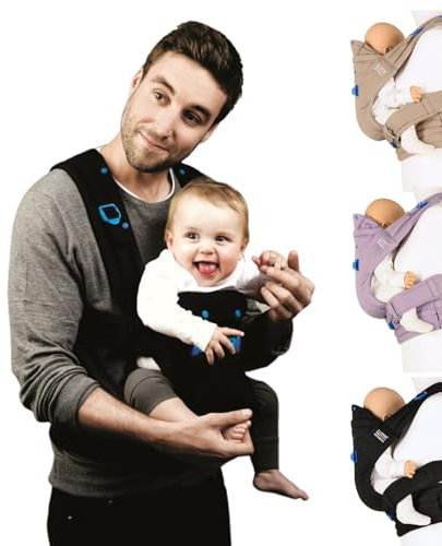 Pao Papoose Tragegestell Babytrage Tragetasche Trage mit 3 Tragepositionen - für Säuglinge und Kleinkinder ab 3 Monaten beige