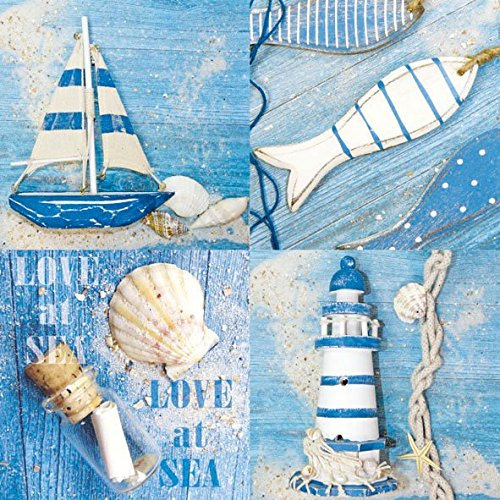 Ambiente Servietten Lunch / Party 33x33cm Love At Sea - Ideal Als Geschenk