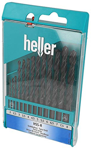 Heller Tools 177344 901 Steel Drill Bit of HSS, Silver, Set of 13 Piece